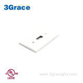 White GFCI Outlet Decorator Plastic Wall Plate